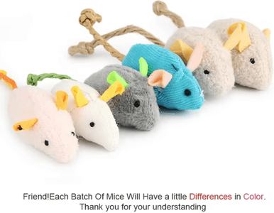 Inspire Picks Interactive Plush Rat Cat Toy Cat Toy Mouse For Hunting, Chasing & Indoor Play random Color 6