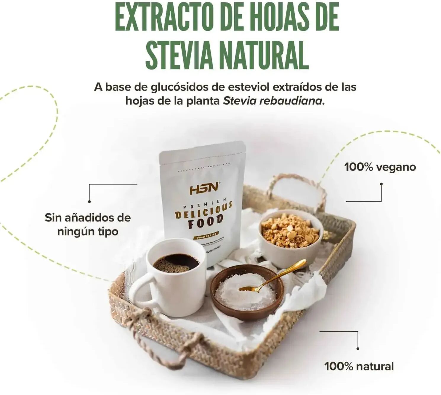 HSN Extracto de stevia en polvo - 100g - Edulcorantes - Polvo -   Servicios