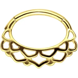 Chirurgenstahl Segmentring Clicker ORIENTALISCHES DESIGN