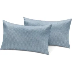 Tchibo - 2 Outdoor-Kissen mit Webstruktur - graublau
