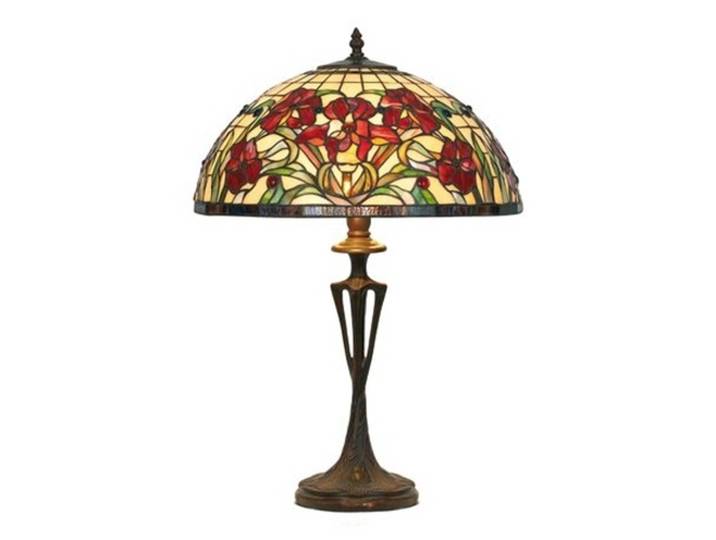 Artistar Tiffany Tischlampe Eline, Multicolour, für Wohn- / Esszimmer, Kunststoff, Tiffany