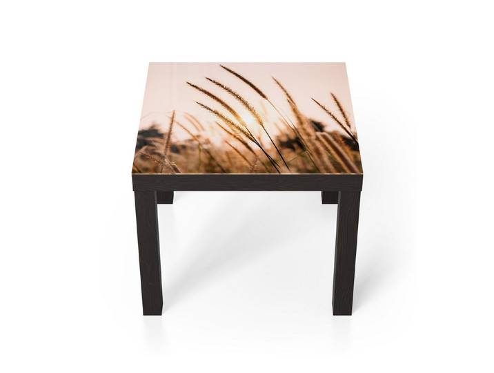 DEQORI Couchtisch 'Goldenes Abendgras', Glas Beistelltisch Glastisch modern