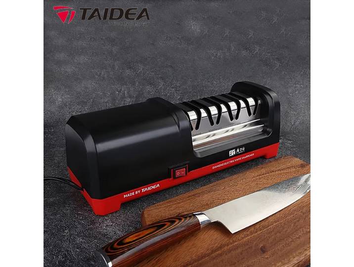 TAIDEA Affûteur de couteaux électrique professionnel en diamant à 4 étages Affûtage de précision pour la chasse en cuisine et les couteaux de chef lourds