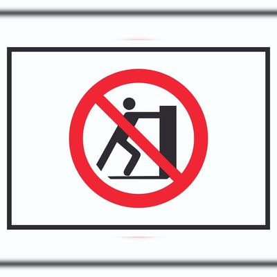 HB-Druck Nicht schieben Symbol Schild A3 (297x420mm)
