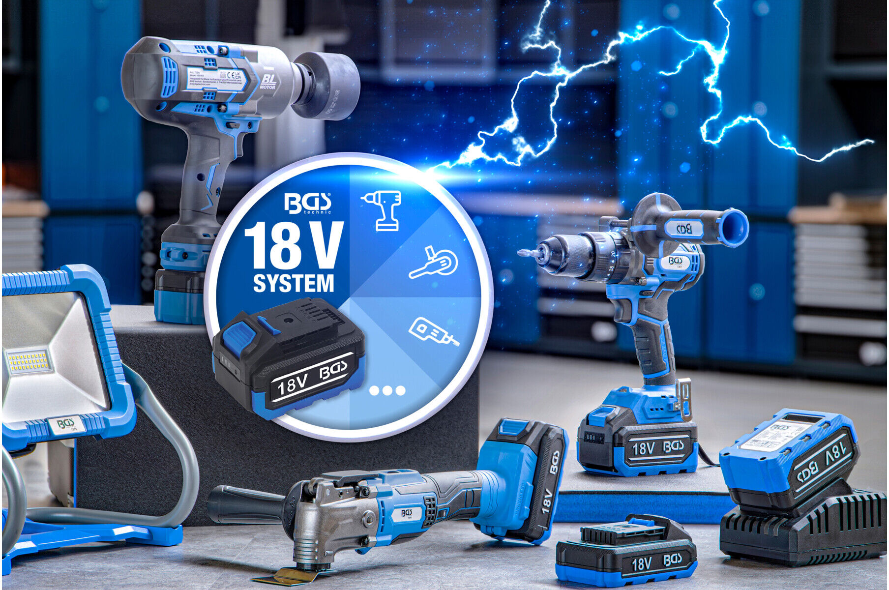 BGS Schnell-Ladegerät, 4,0 A, 18 V ; BGS technic (7381)