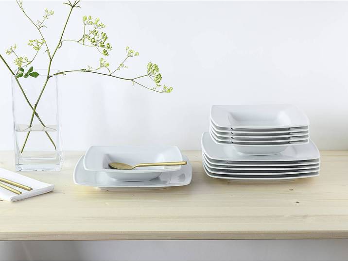 Service de table 27 x 30 x 30cm Blanc