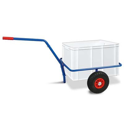 BRB Handwagen mit Kunststoffkiste 600x400x420 mm, weiß, Tragkraft 200 kg