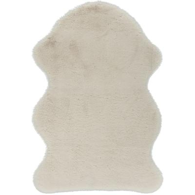 Hochflor-Teppich KAYOOM "Cosy Sheepskin 525", beige (elfenbein), B:60cm H:25mm L:90cm, Polyester, Teppiche, Fell Kannichen Haptik, weich kuschelig