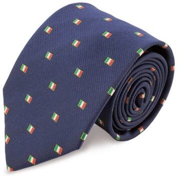 Cravatta Italia in microfibra verde bianco rosso Personalizzate o neutre
