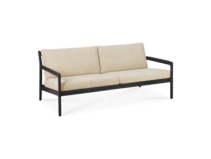 Ethnicraft Jack 2-Sitzer Sofa Teak mit Stoffkissen