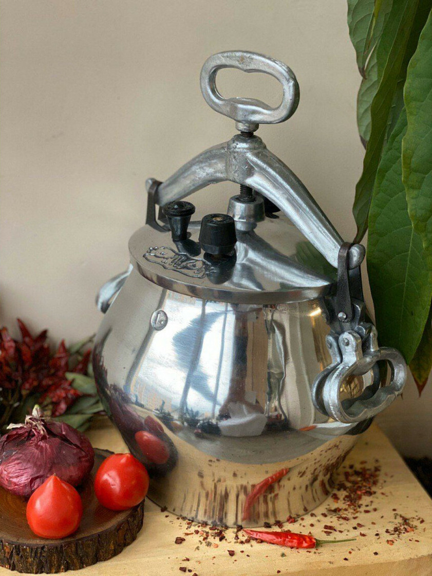 Rashko Baba Afghaanse kookpan van aluminium gietijzer, zilver, 20 liter
