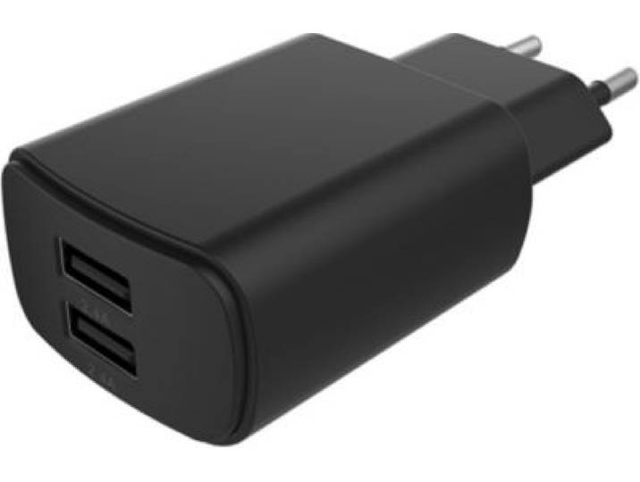 Essentielb - Chargeur 24w 2 Usb-A Noir