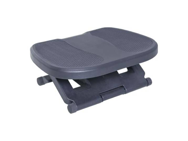HOMCOM Repose-pied ergonomique de bureau Réglable 45L x 34l cm Gris Réglage Hauteur\, Réglage Inclinaison