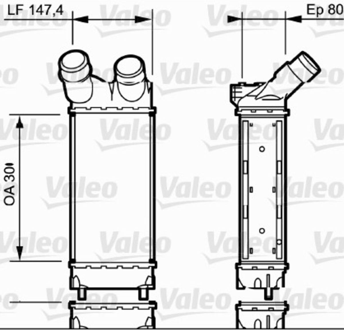 Ladeluftkühler VALEO 818866