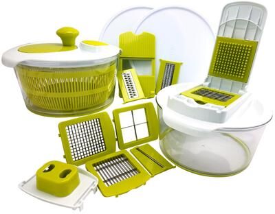 MegaChef Salad Maker Set with Storage Lids