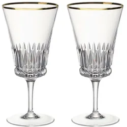 Villeroy & Boch Wasserkelch, Set 2tlg. Grand Royal Gold, Trinkgläser, Transparent, Gold