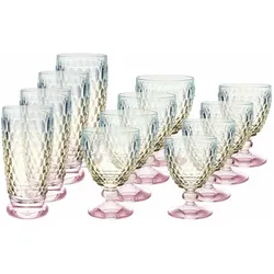 Villeroy & Boch Boston Pearl Longdrink- und Weinglas-Set, Trinkgläser, Mehrfarbig