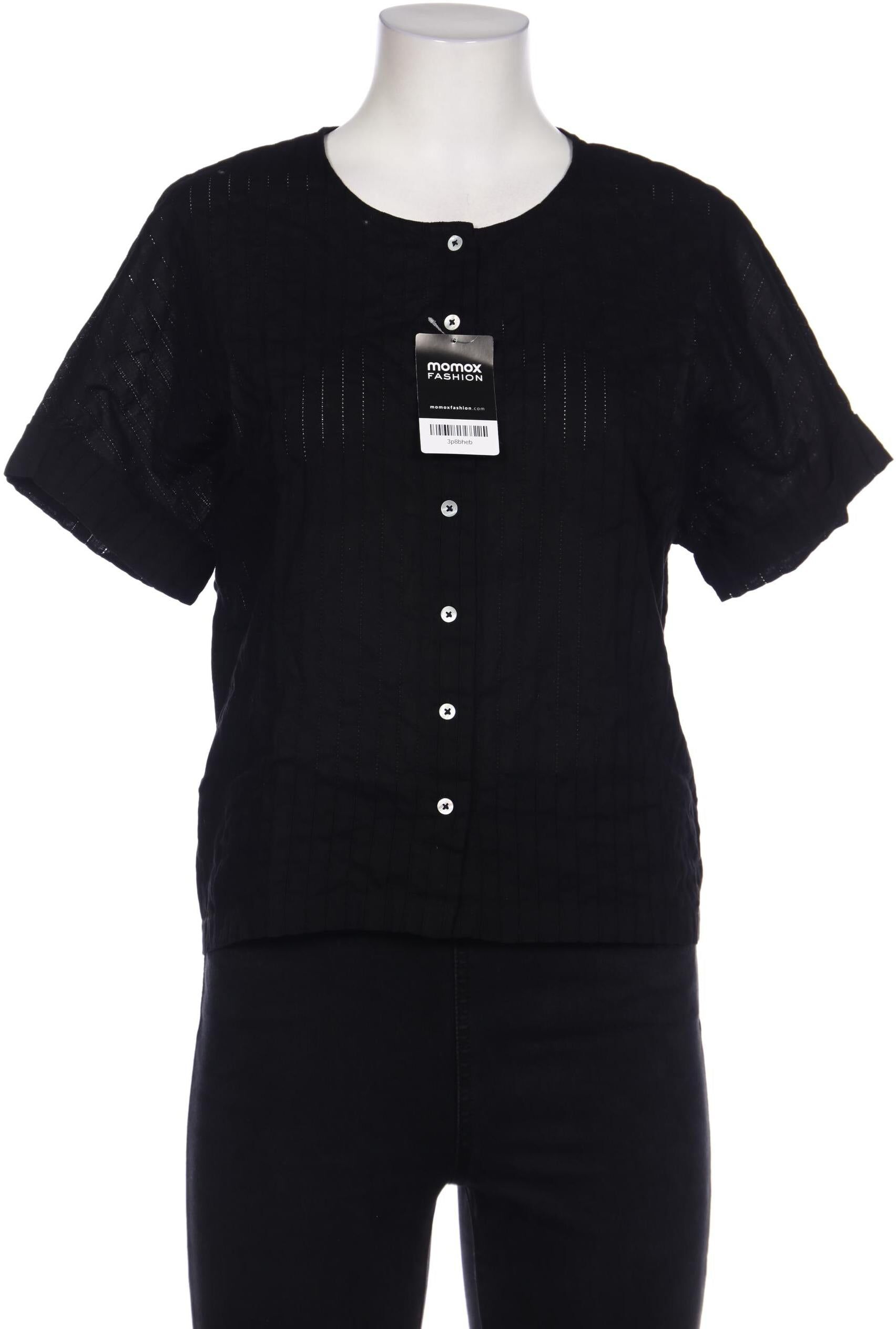 nice things Damen Bluse, Schwarz, Gr. EU 34 (IT 40), Baumwolle - Second Hand