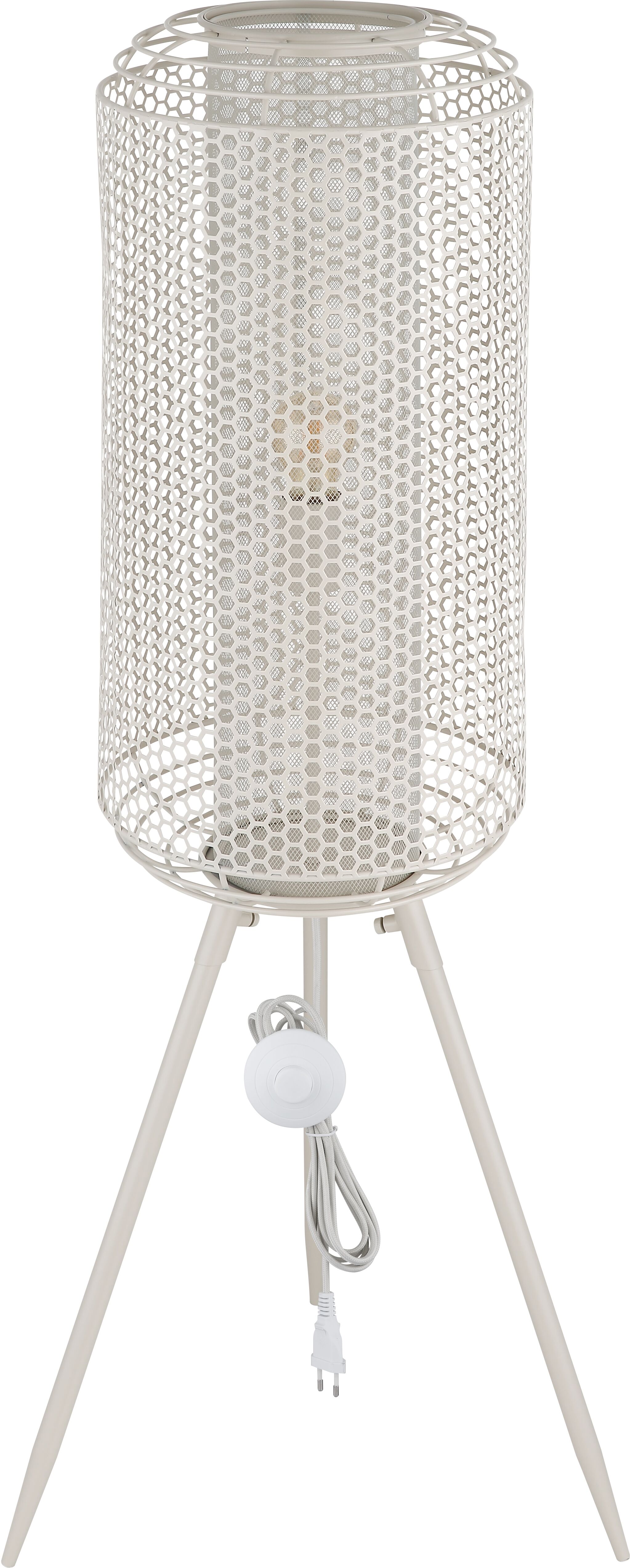 NOWA Stehlampe "DENTON", beige (cremefarben), 1, 1 Stk., Leuchten, Stehleuchte cremefarben Design Lampe Wohnzimmer Schlafzimmer, Stehlampe