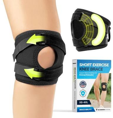 Women's Patella Tracking Brace by BraceAbility in Black (Size S)