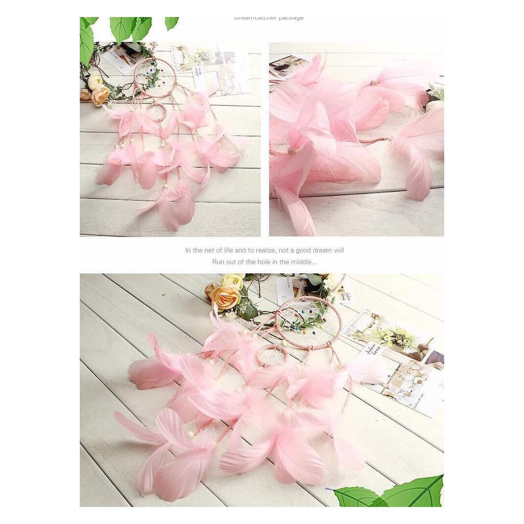 Cover-Discount DIY Bastel-Set Traumfänger Dreamcatcher basteln rosa (SUZYDYI05)
