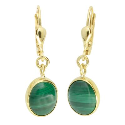 Paar Ohrhänger OSTSEE-SCHMUCK "Ostsee-Schmuck Ohrhänger Classic 10x8 mm", gelb, Ohrringe, Damen, 30x9mm, Gelbgold 333