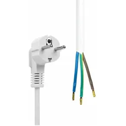 MicroConnect Schuko - Open End Power (10 m), Stromkabel, Weiss
