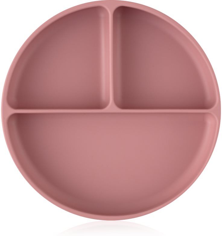 Petite&Mars Take&Match 6m+ assiette divisée forme ronde Dusty Rose 1 pcs