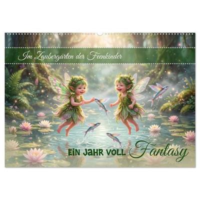 Im Zaubergarten der Feenkinder (Wandkalender 2027 DIN A2 quer), CALVENDO Monatskalender