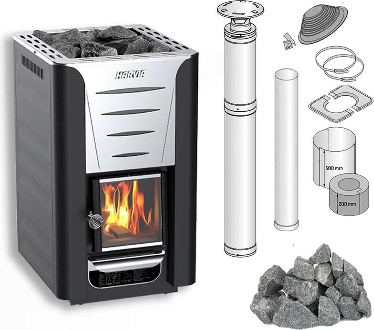 Harvia 20 Pro Deutschland Set Inkl. Steine Und Schornsteinsystem Harvia WHP1500