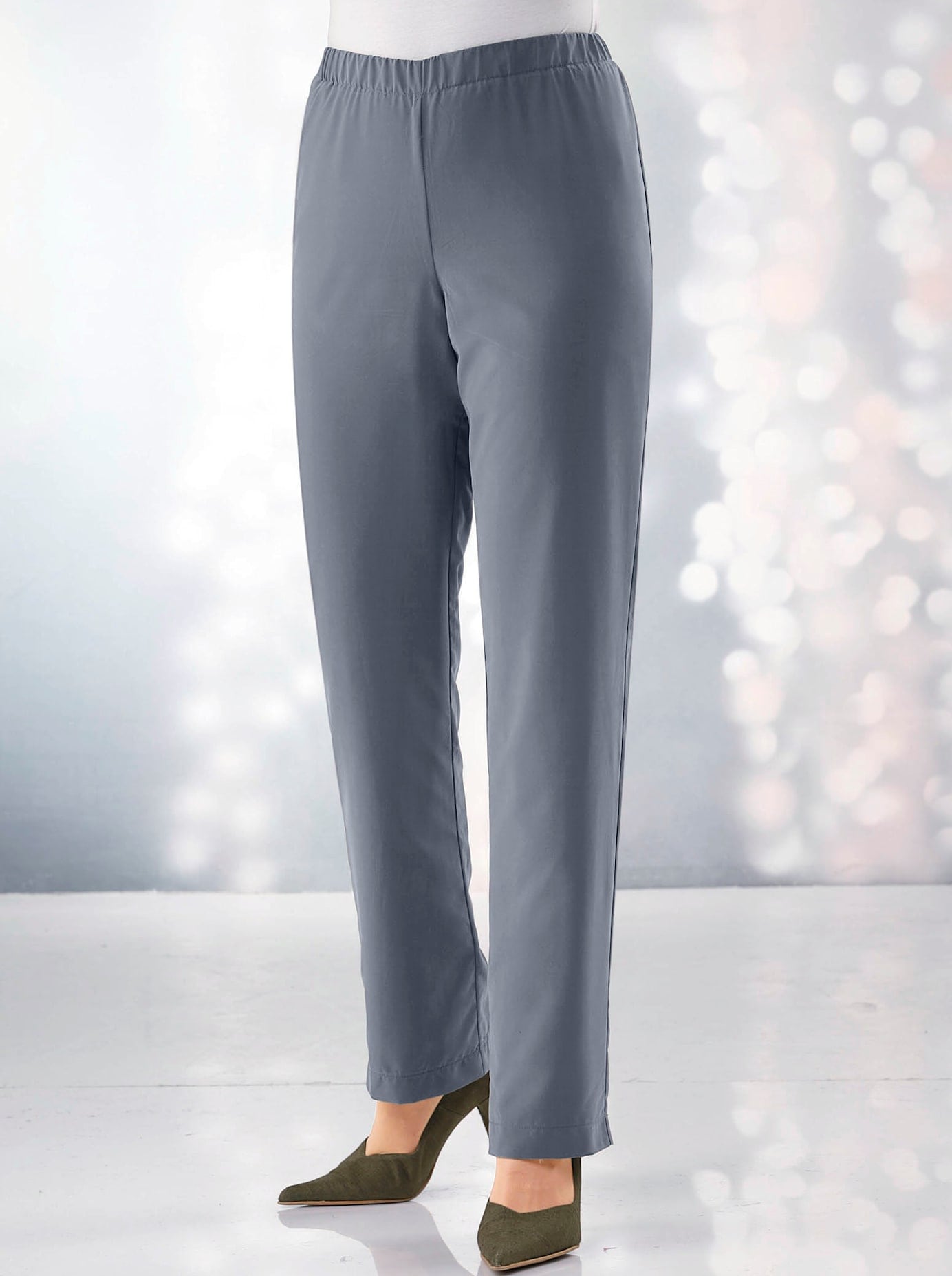 Thermohose CLASSIC BASICS, Damen, Gr. 22, Kurzgrössen, grau, 100% Polyester, unifarben, lang, Hosen Thermohose grau 22, Kurzgrössen