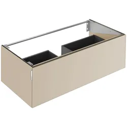 KEUCO Waschtischunterschrank mit Auszug „Edition 11 Art“ Sand (Glas, satiniert), Sand (Glas, satiniert), mit Beleuchtung 1200 × 350 × 490 mm