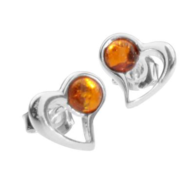 Paar Ohrstecker OSTSEE-SCHMUCK "Ostsee-Schmuck Ohrstecker Herz Ohrstecker Herz", weiß, Ohrringe, Damen, 9 x 8mm, Silber 925 (Sterlingsilber)