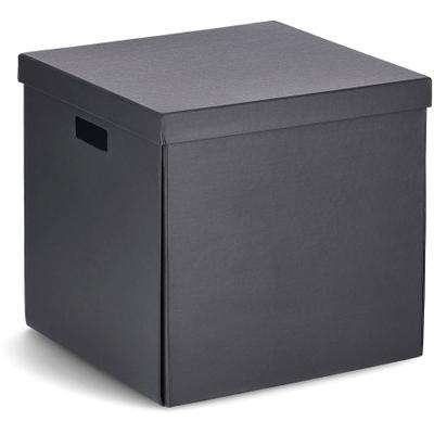 Aufbewahrungsbox ZELLER PRESENT, schwarz, B:33,5cm H:32cm T:33cm, Papier, Aufbewahrungsboxen, Aufbewahrungsbox, beschriftbar, recycelter Karton