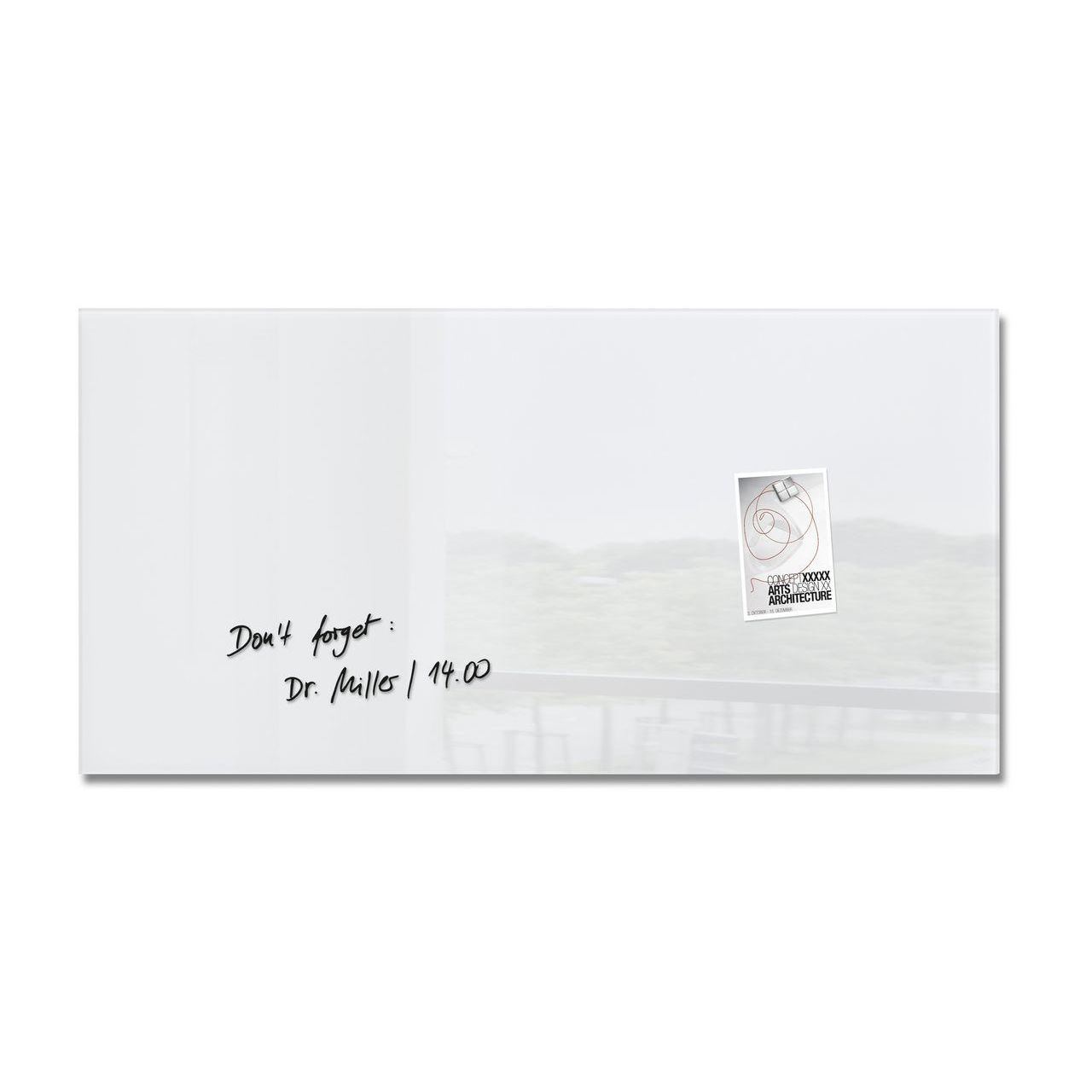 SIGEL Glas-Magnettafel artverum 91,0 x 46,0 cm weiß