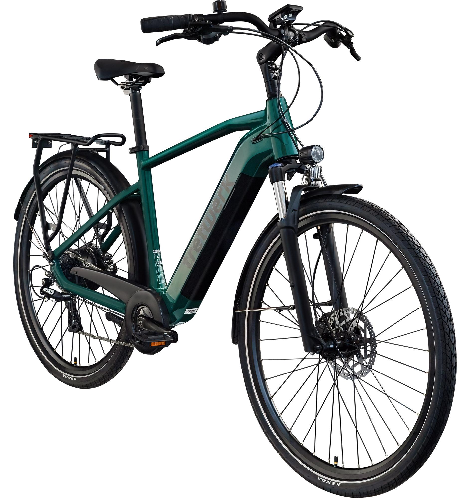 Tretwerk Onyx E Bike Trekkingrad Herren Fahrrad 28 Zoll dunkelgrün metallic