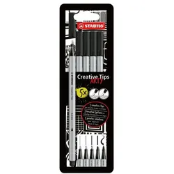 Stabilo 5er-Pack Multi-Liner »Creative Tips ARTY BLACK« schwarz