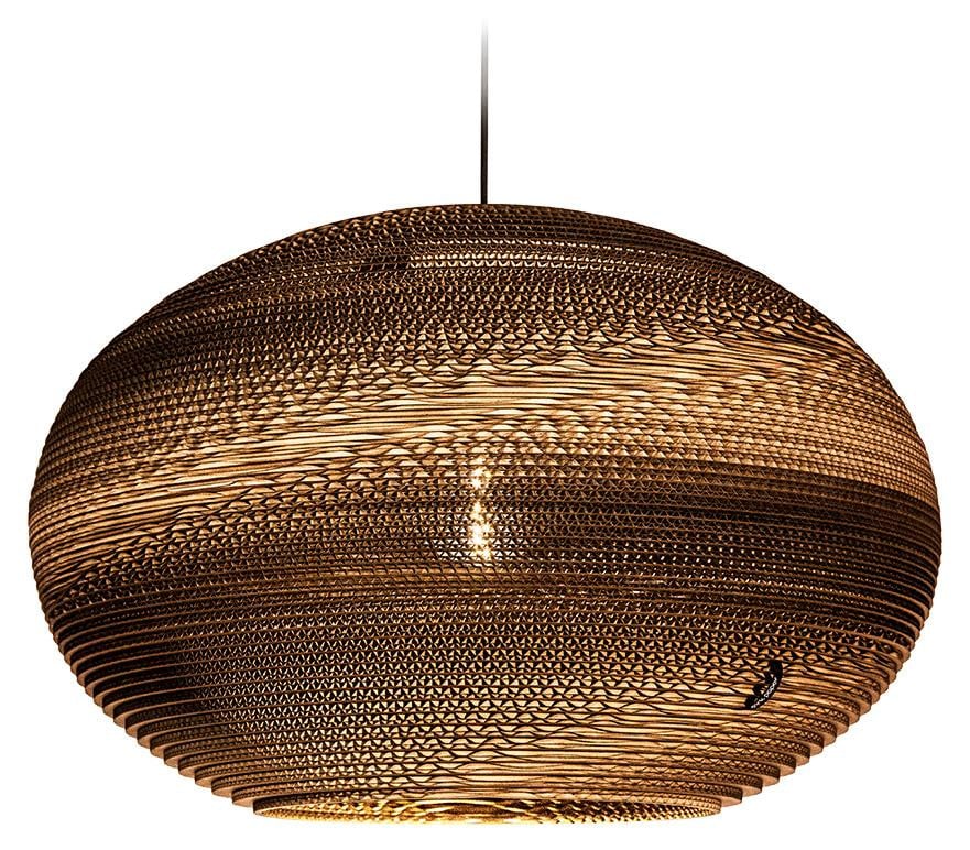 Think Paper Classy 640 Kartonnen Hanglamp - Bruin/Wit - Ø 64 cm