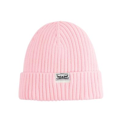 Strickmütze LEVI'S "SUNSET BEANIE", Damen, rosa (rose shadow), Baumwolle, Mützen Strickmütze