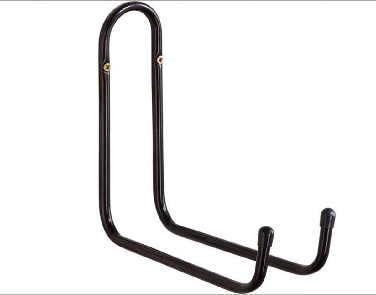 Mottez Dubbele haak ø10mm, 22 cm diep - Zwart - Wandmontage