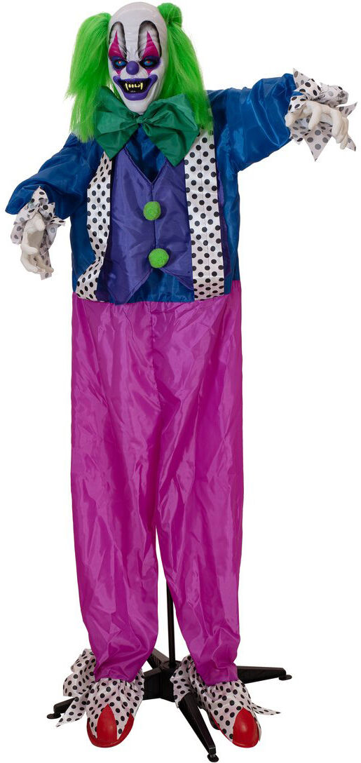 Europalms Halloween Figur Clown Charly, Animiert, 164cm