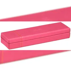 Rhodiarama Stiftebox aus Kunstleder, 21x5,5x3cm - Himbeer 319782C