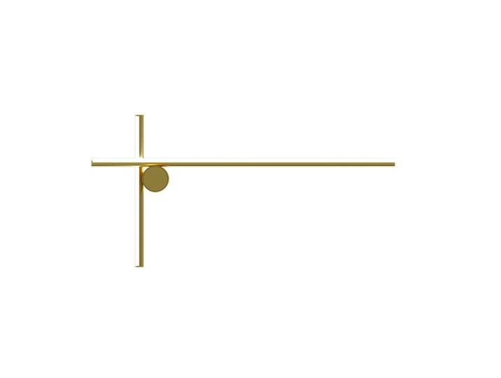FLOS lampe murale applique COORDINATES WALL 2 (Champagne - Aluminium Extrudé)