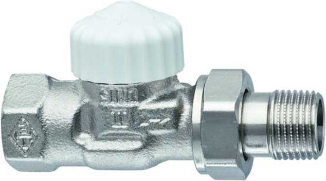 Heimeier Thermostatventil V-exakt II 371203000 Durchgang, Rp 3/4", Rotguss vernickelt