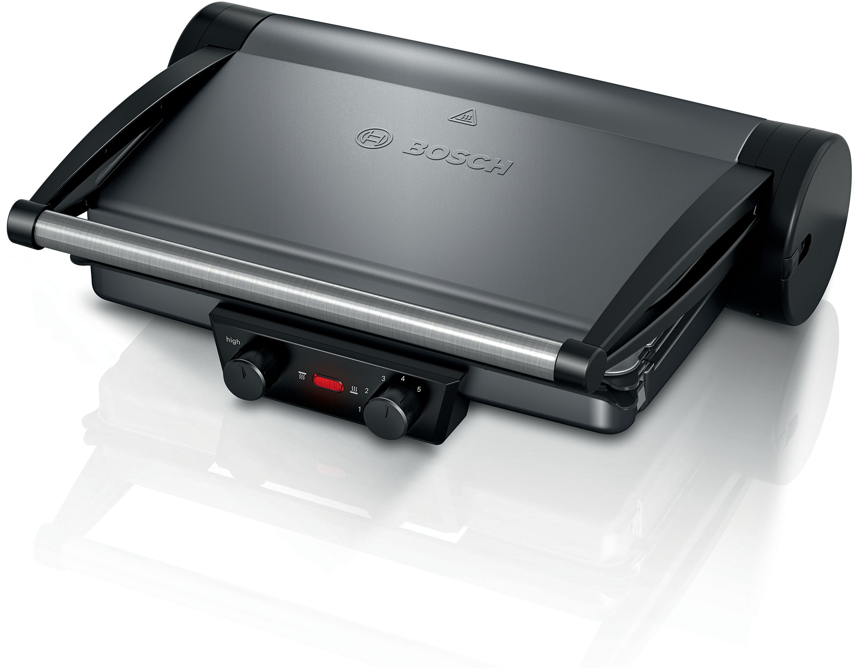 Bosch TCG4215 Kontaktgrill 2000 W mit 328 x 238 mm Fläche (Silber)