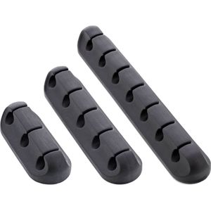 InLine Kabelhalter 59971B, Kabelclips, schwarz, 3 Stück