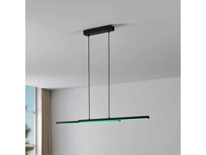 EGLO connect Smarte Hängeleuchte Connect Fraioli-Z, dimmbar, schwarz, für Wohn- / Esszimmer, Aluminium, Modern