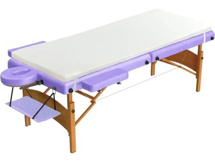 WENYOG Gebogene Wimpernbett-Schaumstoffauflage 5-Zonen-Memoryschaum-Matratzenauflage for Massagebett, Matratzenauflage for Massagetisch, nur rutschfestes Bettkissen Für Kosmetikbetten, Massageliegen