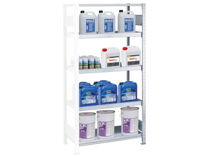 SCHULTE Lagertechnik Steckregal Anbauregal, Umwelt-Wannenbodenregal MULTIplus150, 2000 x 1000 x 600 mm