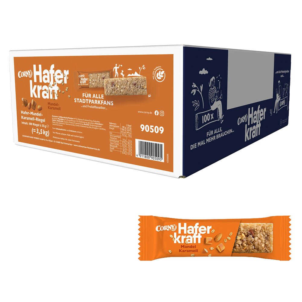 CORNY Müsliriegel Haferkraft Mandel Karamell 3007693